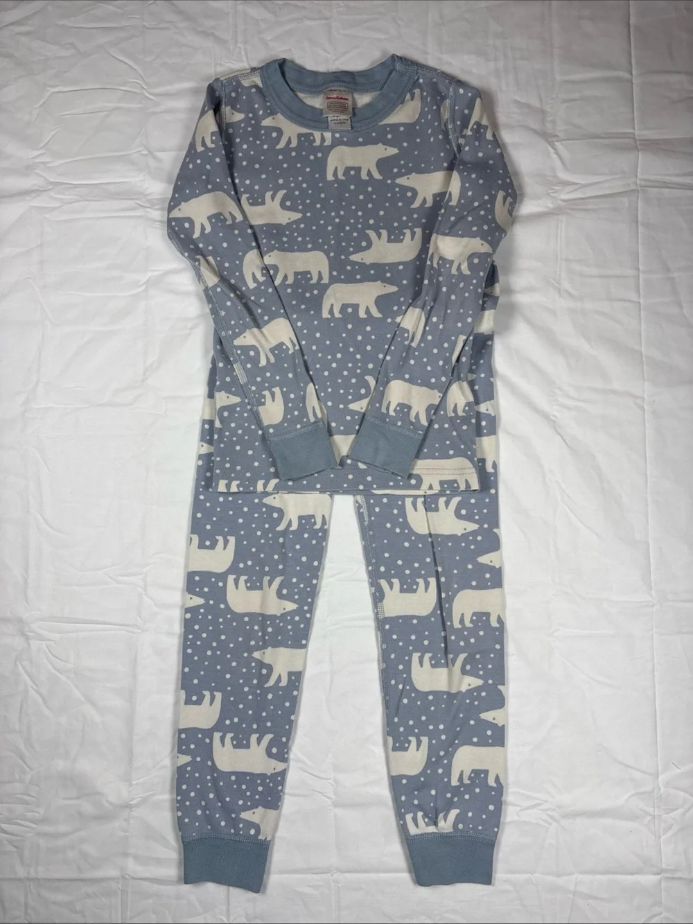 Hanna Anderson Children's Polar Bear Print Blue Pajama Set